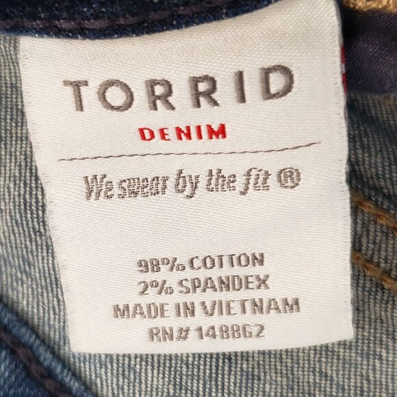 Torrid Slim Boot Jean Women's Flap Pocket Vintage Stretch Denim Medium Wash 20S - Picture 8 of 9
